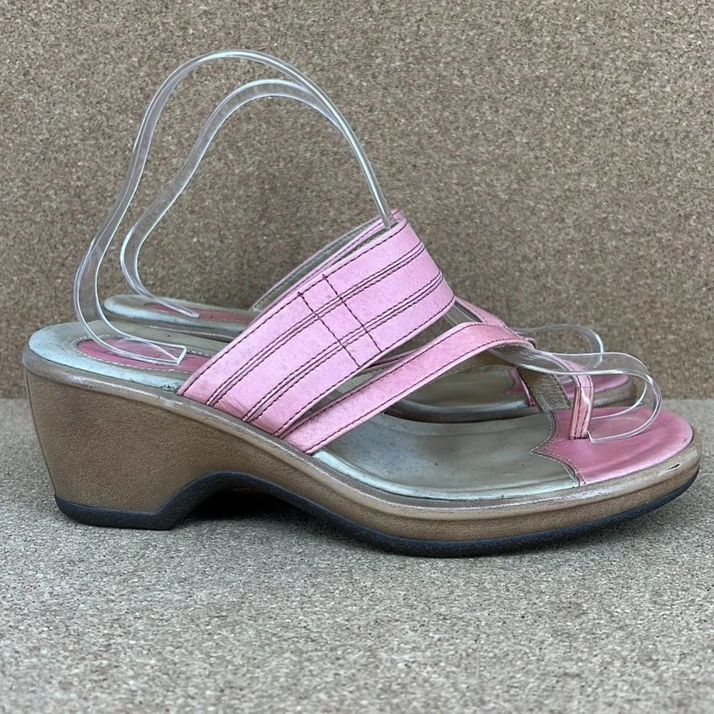 Dasnko Womens Wedge Heel Strappy Sandals Size 39